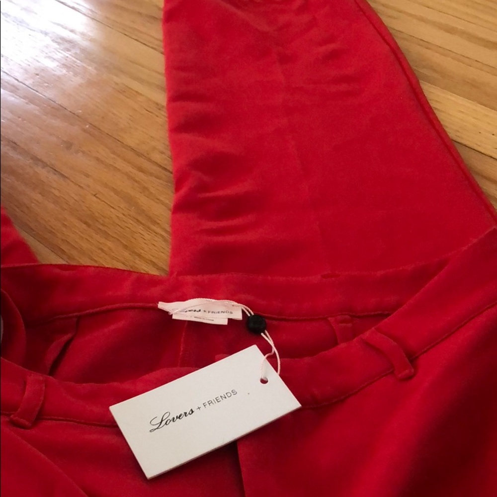 Lovers + Friends size L Red pants